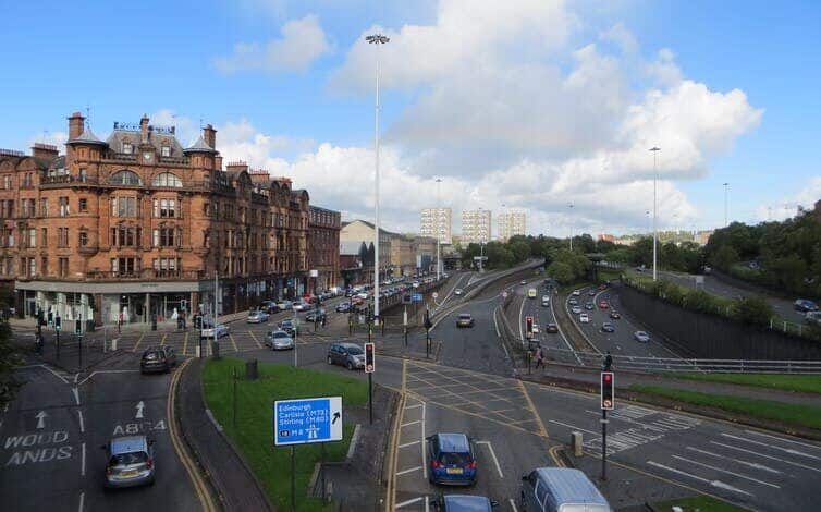 Una carretera de Glasgow