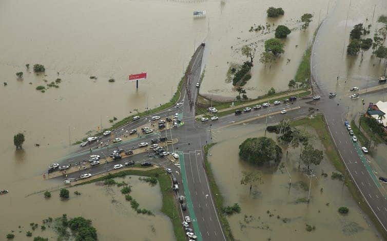 Inundaciones de Townsville vistas desde arriba