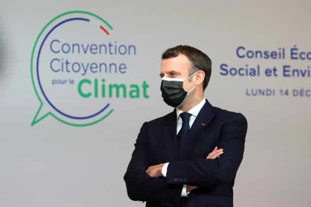 Emmanuel Macron frente a los ciudadanos en la Conferencia Ciudadana por el Clima el 14 de diciembre