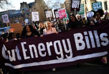 Los manifestantes piden energía más barata