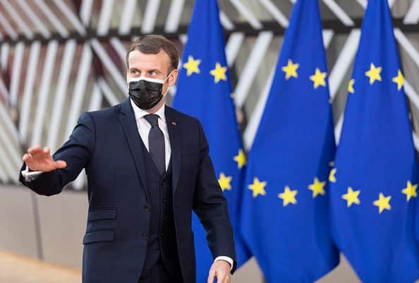Emmanuel Macron en el Consejo Europeo de Bruselas en diciembre