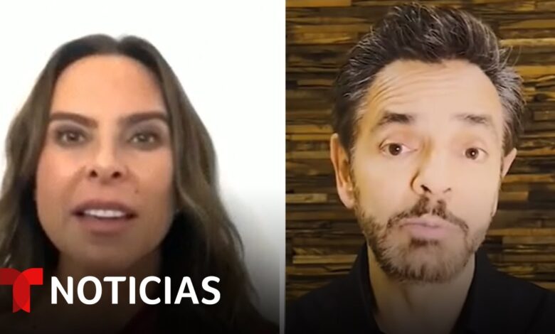 Kate del Castillo y Eugenio Derbez se pronuncian en contra de los trenes mayas | Noticias Telemundo